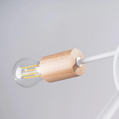 Lámpara laramo blanco, 5 luces