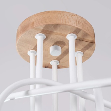 Lámpara laramo blanco, 5 luces