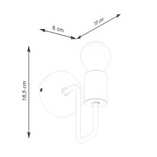 Aplique de pared Zano negro