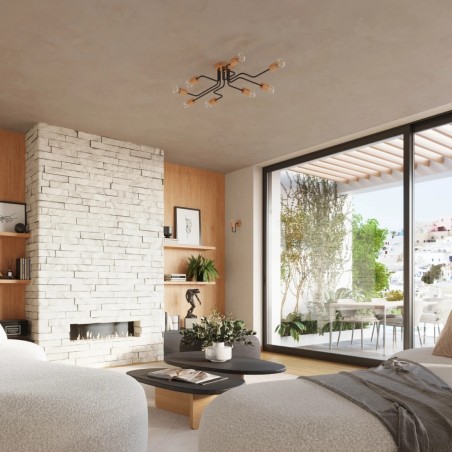 Aplique de pared Zano negro