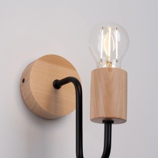 Aplique de pared Zano negro