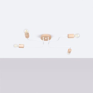 Lámpara Zano blanco, 4 luces