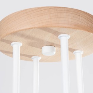 Lámpara Zano blanco, 4 luces