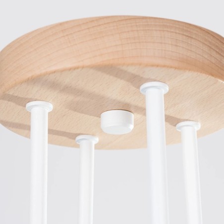 Lámpara Zano blanco, 4 luces