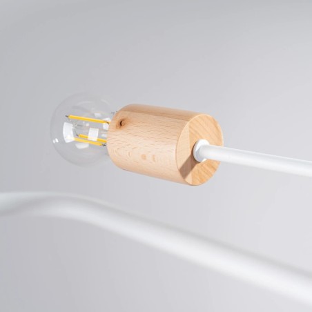 Lámpara Zano blanco, 4 luces