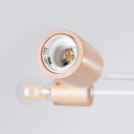 Lámpara Zano blanco, 4 luces