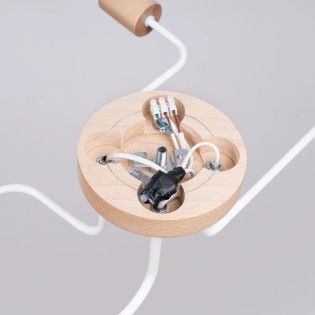 Lámpara Zano blanco, 4 luces