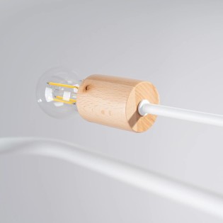 Lámpara Zano blanco, 6 luces