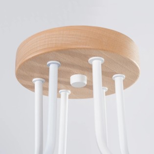 Lámpara Zano blanco, 6 luces