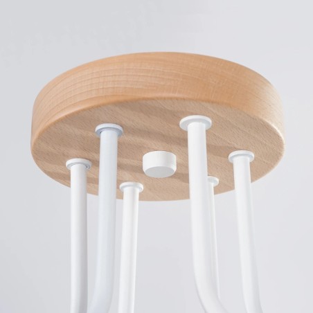 Lámpara Zano blanco, 6 luces