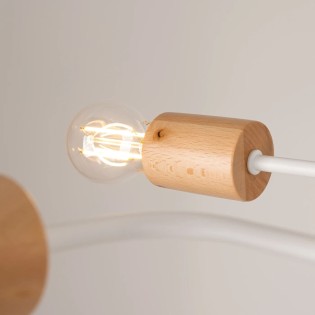 Lámpara Zano blanco, 6 luces