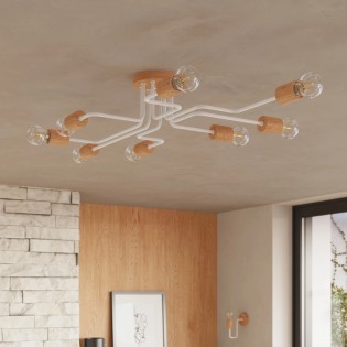 Lámpara Zano blanco, 8 luces