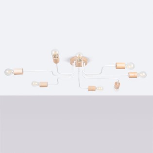 Lámpara Zano blanco, 8 luces
