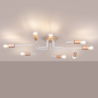 Lámpara Zano blanco, 8 luces