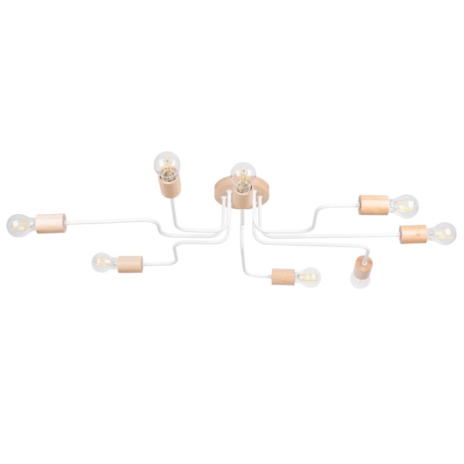 Lámpara Zano blanco, 8 luces