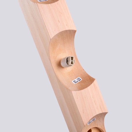 Regleta Liea 3 luces, madera natural