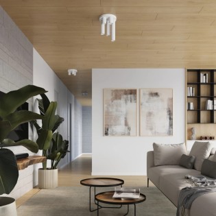 Plafón Vaza blanco, 3 luces