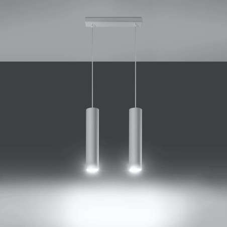 Lámpara colgante Vaza blanco, 2 luces