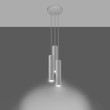 Lámpara colgante Vaza blanco, 3 luces