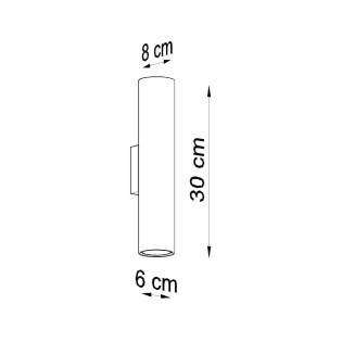 Aplique de pared Vaza blanco, 2 luces