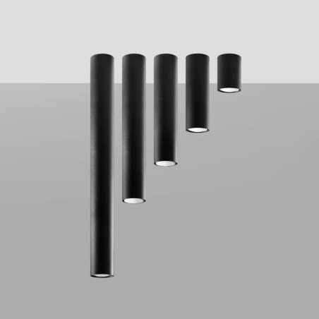 Foco de superficie Vaza negro 60