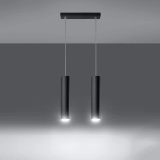 Lámpara colgante Vaza negro, 2 luces