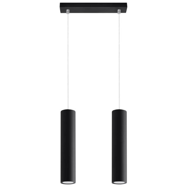 Lámpara colgante Vaza negro, 2 luces