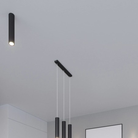Lámpara colgante Vaza negro, 3 luces