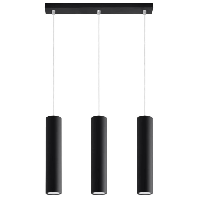 Lámpara colgante Vaza negro, 3 luces