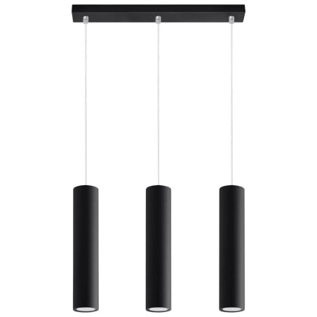 Lámpara colgante Vaza negro, 3 luces