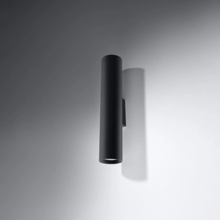 Aplique de pared Vaza negro, 2 luces