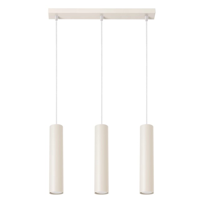 Lámpara colgante Vaza beige, 3 luces