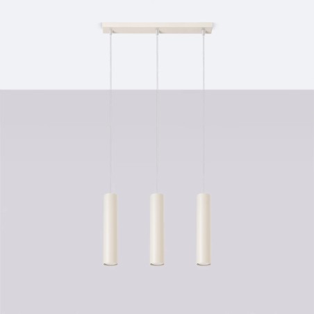 Lámpara colgante Vaza beige, 3 luces
