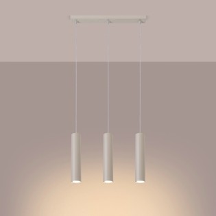 Lámpara colgante Vaza beige, 3 luces
