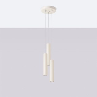 Lámpara colgante Vaza beige, 3 luces