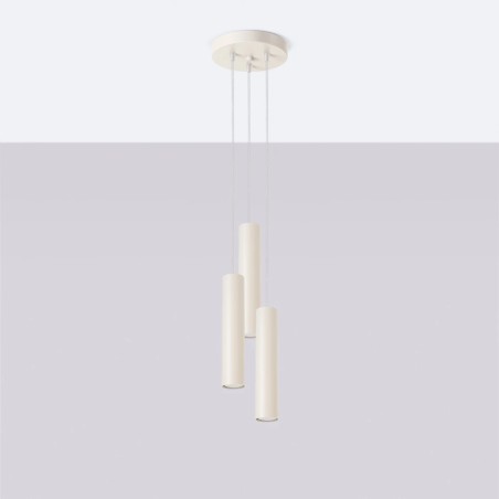 Lámpara colgante Vaza beige, 3 luces