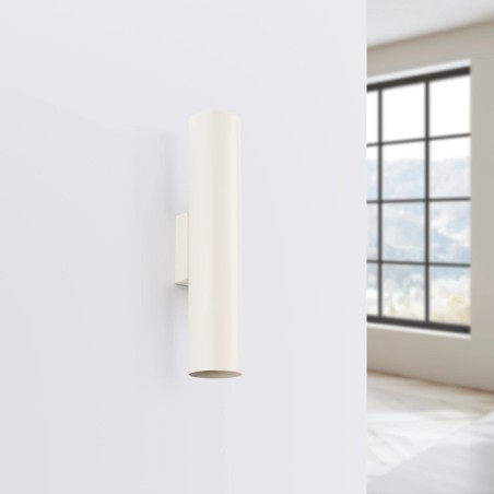Aplique de pared Vaza beige, 2 luces