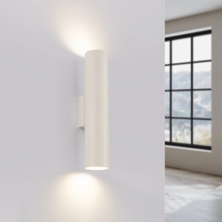 Aplique de pared Vaza beige, 2 luces