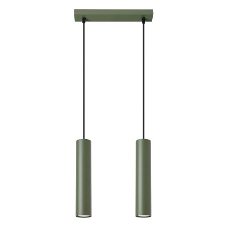 Lámpara colgante Vaza verde oliva, 2 luces