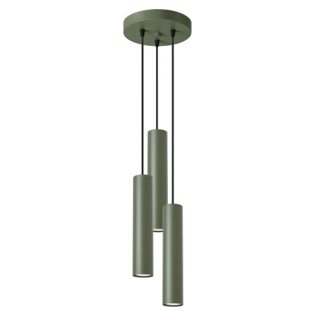 Lámpara colgante Vaza verde oliva, 3 luces