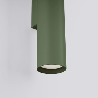 Aplique de pared Vaza verde oliva, 2 luces