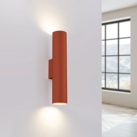 Aplique de pared Vaza rojo, 2 luces
