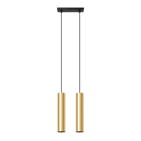 Lámpara colgante Vaza dorado pulido, 2 luces