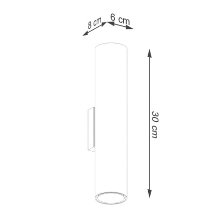 Aplique de pared Vaza dorado pulido, 2 luces
