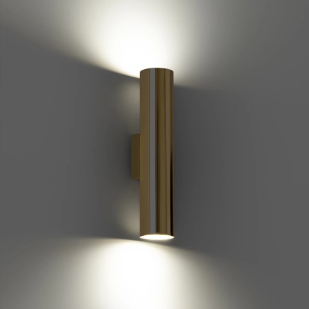 Aplique de pared Vaza dorado pulido, 2 luces
