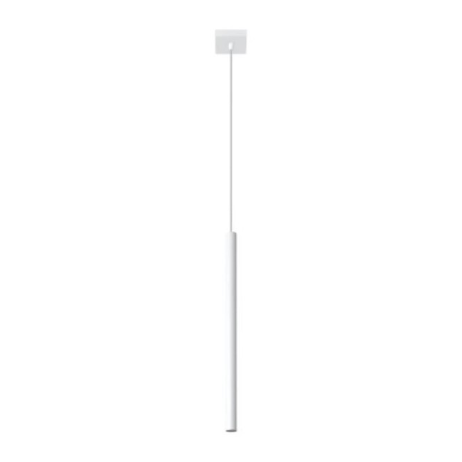 Lámpara colgante Vacu blanco, 1 luz