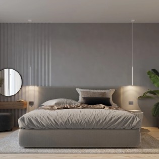 Lámpara colgante Vacu blanco, 1 luz