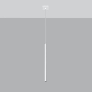 Lámpara colgante Vacu blanco, 1 luz