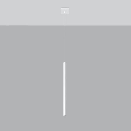 Lámpara colgante Vacu blanco, 1 luz