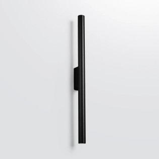 Aplique de pared Vacu negro, 2 luces